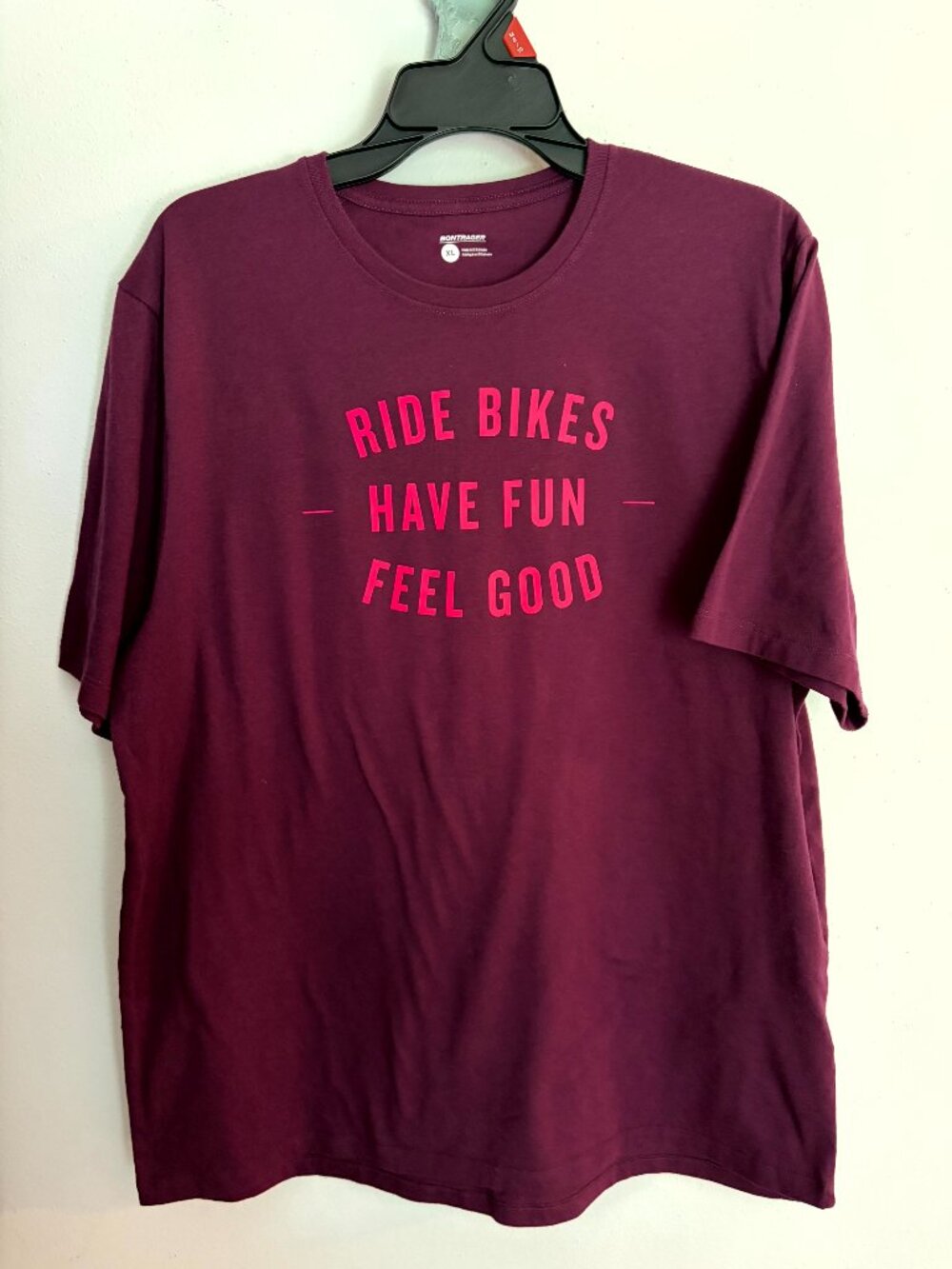 Bontrager Trek Men's Logo Tee Maroon Cycling T-Shirt Size XL Mountain Bike